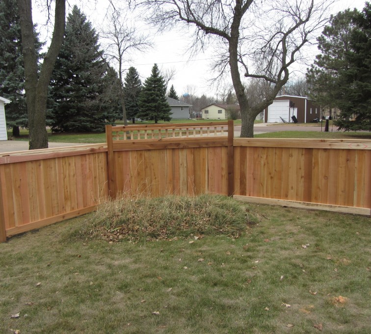 AFC Grand Island - Wood Fencing, Decorative Cedar Privacy with Picket Accent AFC, SD