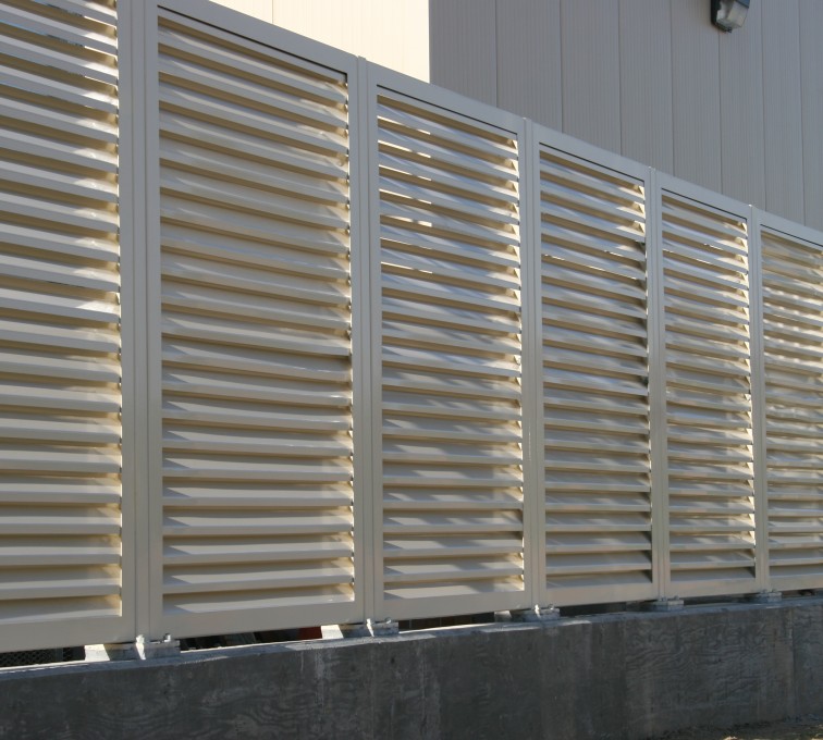 AFC Grand Island - Louvered Fence Systems Fencing, Louvered Fence Panel System In Tan